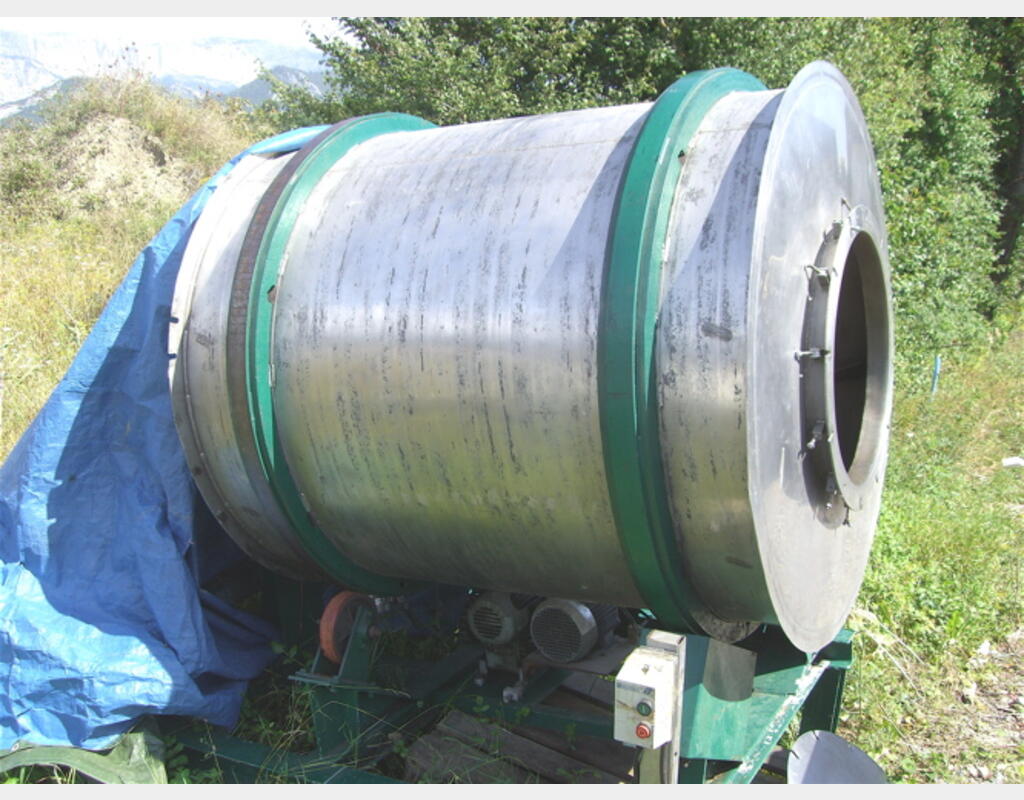 Cuve inox de macération 1000 L - Systeme de rotation avec moto réducteur