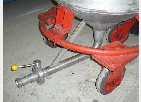 Cuve de stockage INOX - Cylindrique verticale à roulettes