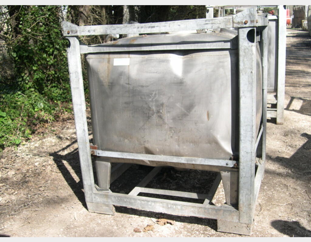 conteneur INOX 1000 litres - provenance alimentaire