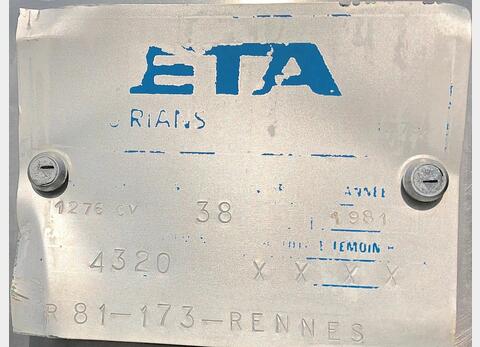 Cuve inox ETA N38 Marque : ETA