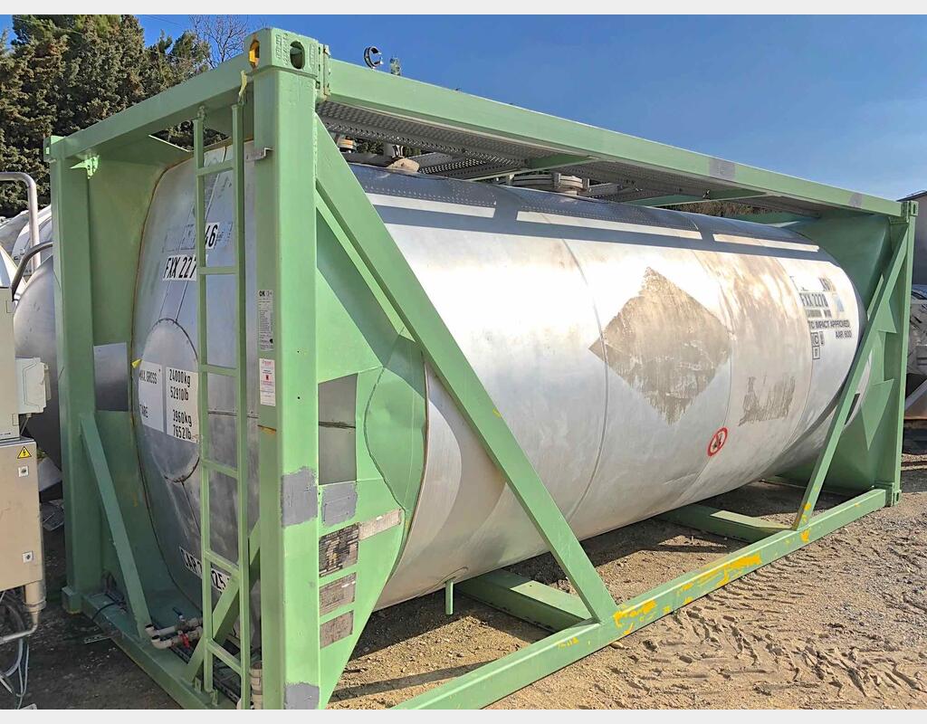 Conteneur inox 316 Ti - Volume : 20000 litres (200 hls)