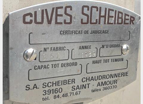 cuve inox 316 Ti Marque : SCHEIBER