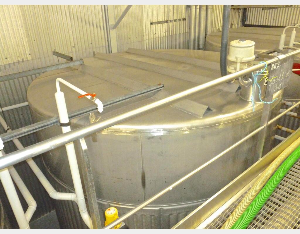 Cuve de stockage inox refroidie - Volume : 350 hectos (35000 litres)