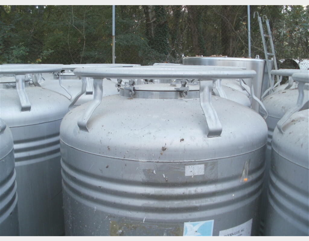 Conteneur de stockage INOX 316L (1.4404) - Volume : 1000 litres