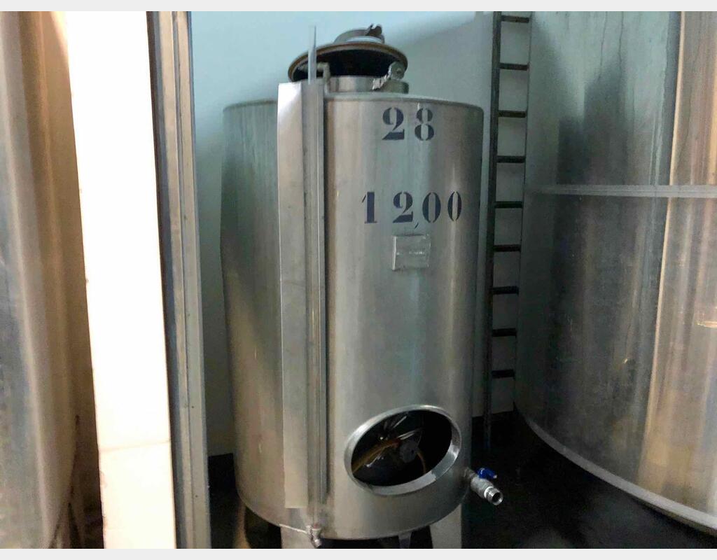 Cuve inox de stockage - fermée capacité 12 HL