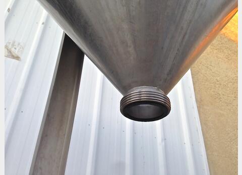 Cuve inox conique ouverte avec grille