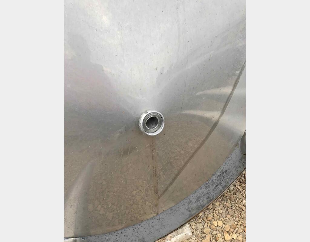 Cuve inox cylindrique verticale agitée - isolée sur pieds capacité 100 hls