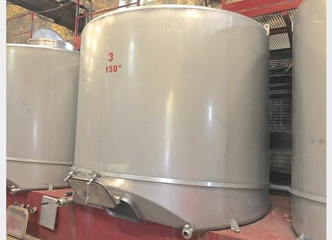 Cuve inox cylindrique verticale - Volume : 150 hls (15000 litres)