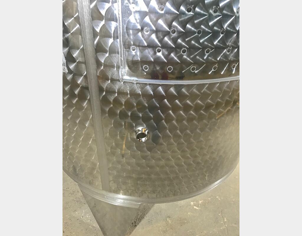 304 stainless steel tank - Conical bottom - Floating hat