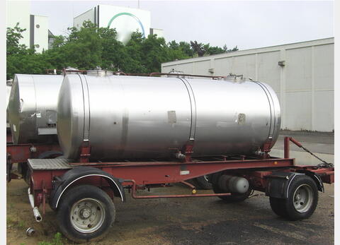 Citerne Inox 304 sur roues 2 x 3.000 Litres