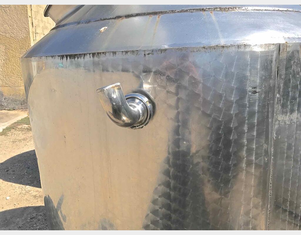 Cuve de mélange inox - Volume : 1500 litres