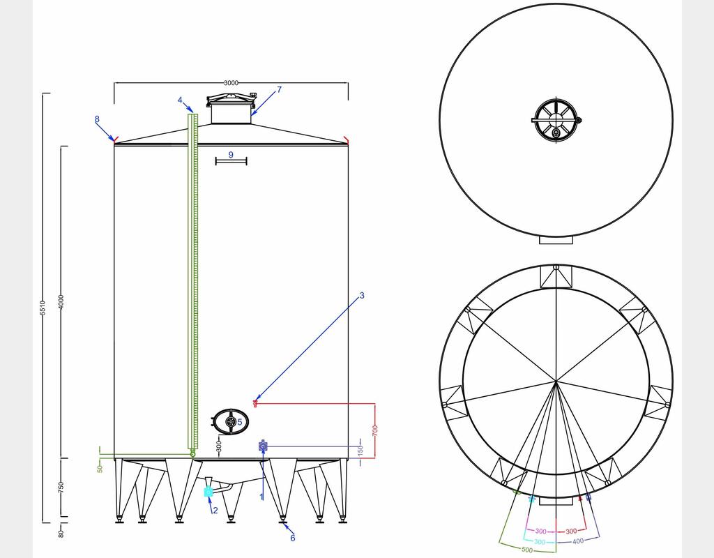 cuve INOX ferm&eacute;e sur pieds MATERIEL NEUF