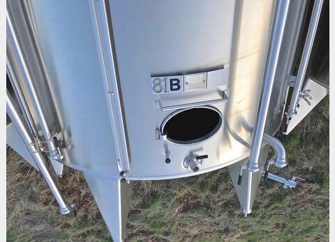 Cuve inox 316L cylindrique verticale Compartiment&eacute;e : 3 x 130 hls