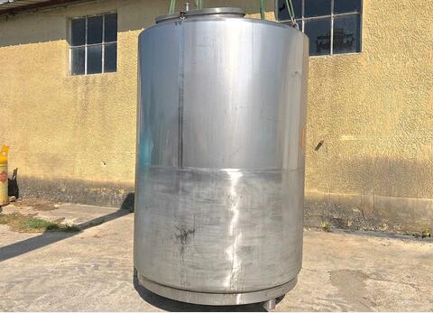 Vertical cylindrical stainless steel tank - Volume: 4000 liters