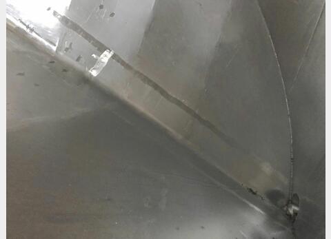 Cuve de stockage inox verticale - Fond cuillère sur jupe de 500 hls