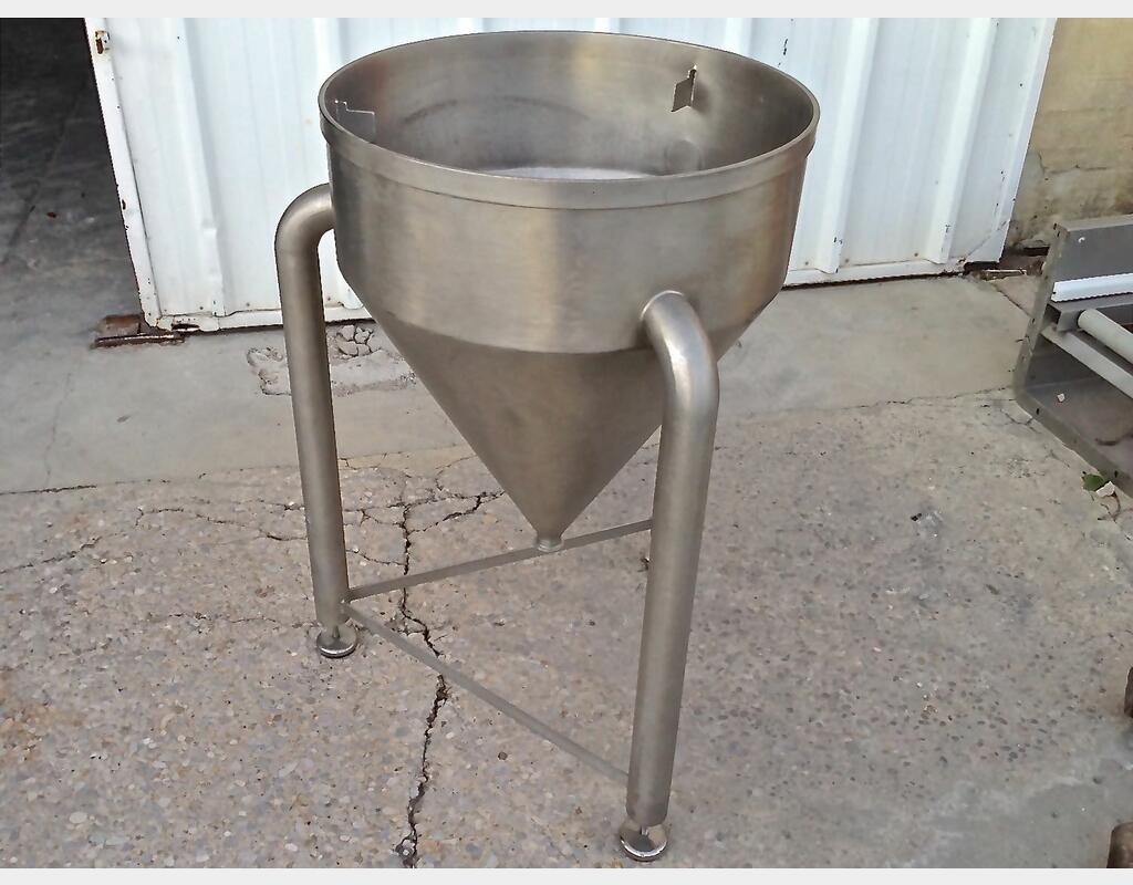 CUVE INOX CONIQUE OUVERTE 100 L