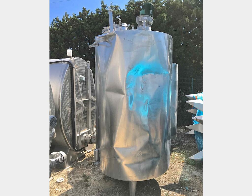 Cuve de mélange inox - Volume : 2000 litres