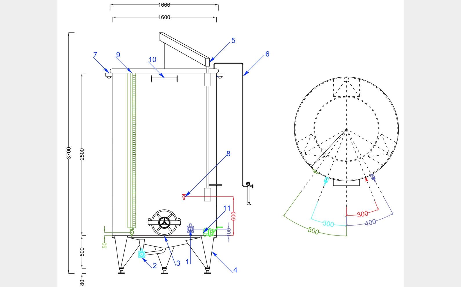Cuve INOX &agrave; chapeau flottant 50 hls. MATERIEL NEUF