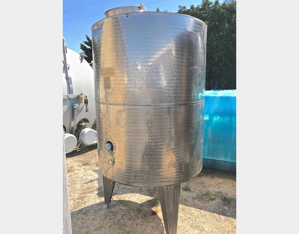 Cuve de stockage inox - Volume : 1500 litres