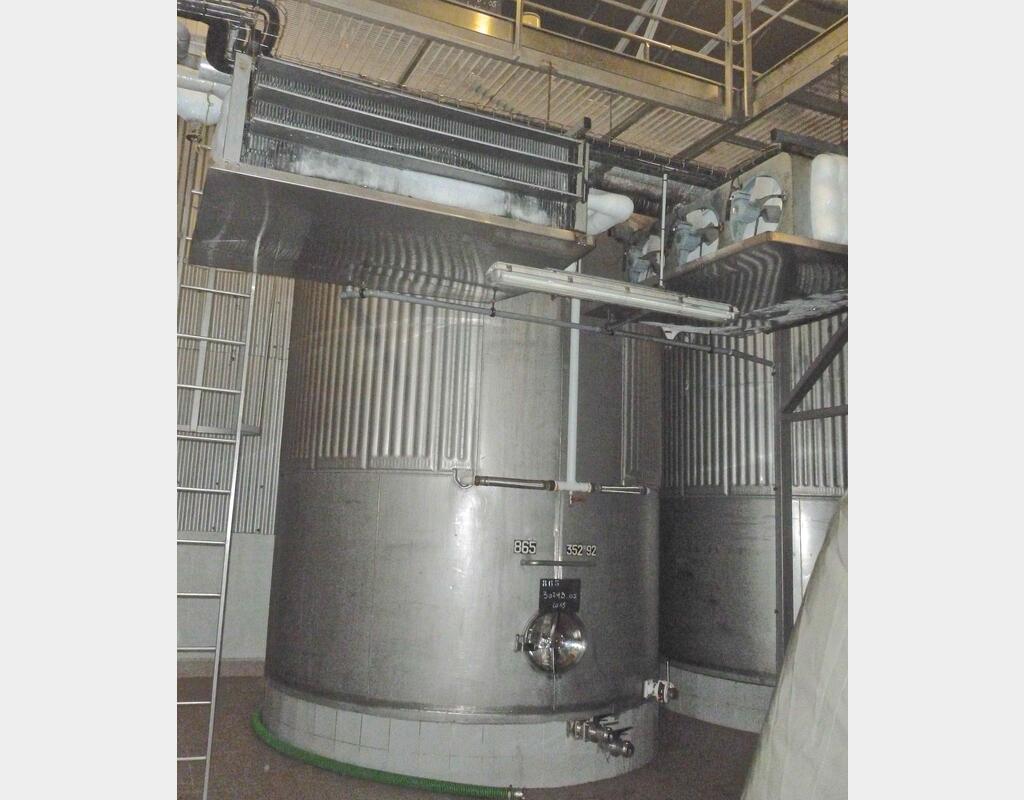 Cuve de stockage inox refroidie - Volume : 350 hectos (35000 litres)