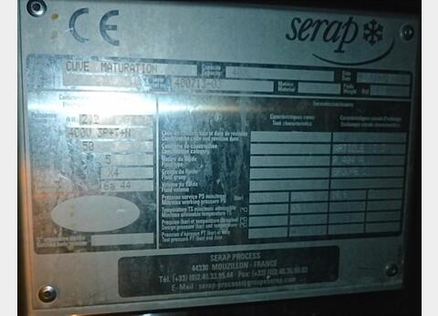 Cuve de maturation INOX 316L - Marque : SERAP