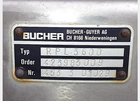 Pressoir Bucher RPL 3600 Capacit&eacute; : 36 HLS