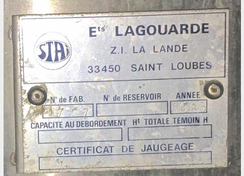Cuve de stockage, INOX 304 Vinicole, LAGOUARDE RENE ET FILS