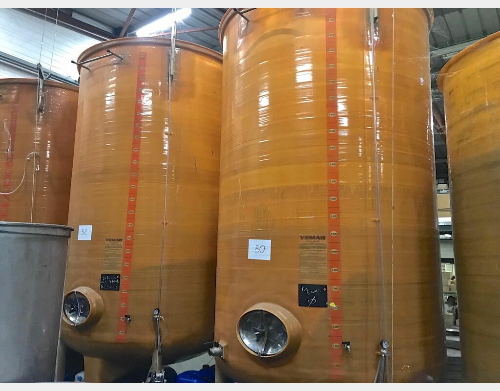 Cuve fibre cylindrique verticale PU0118 chapeau flottant