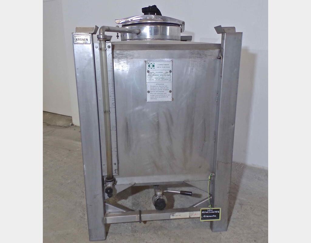 Conteneur INOX rectangulaire - Volume : 665 litres