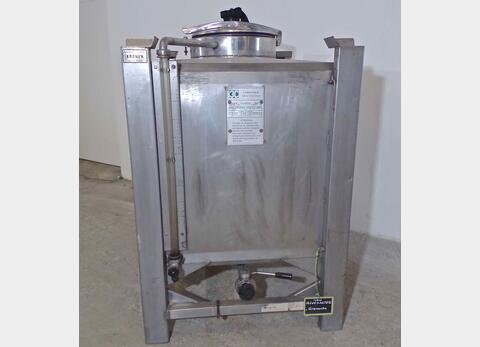 Conteneur INOX rectangulaire - Volume : 665 litres