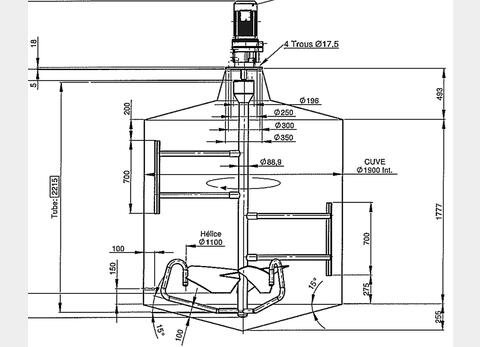 Cuve inox agit&eacute;e isol&eacute;e circuit coquill&eacute; Volume : 5300 litres