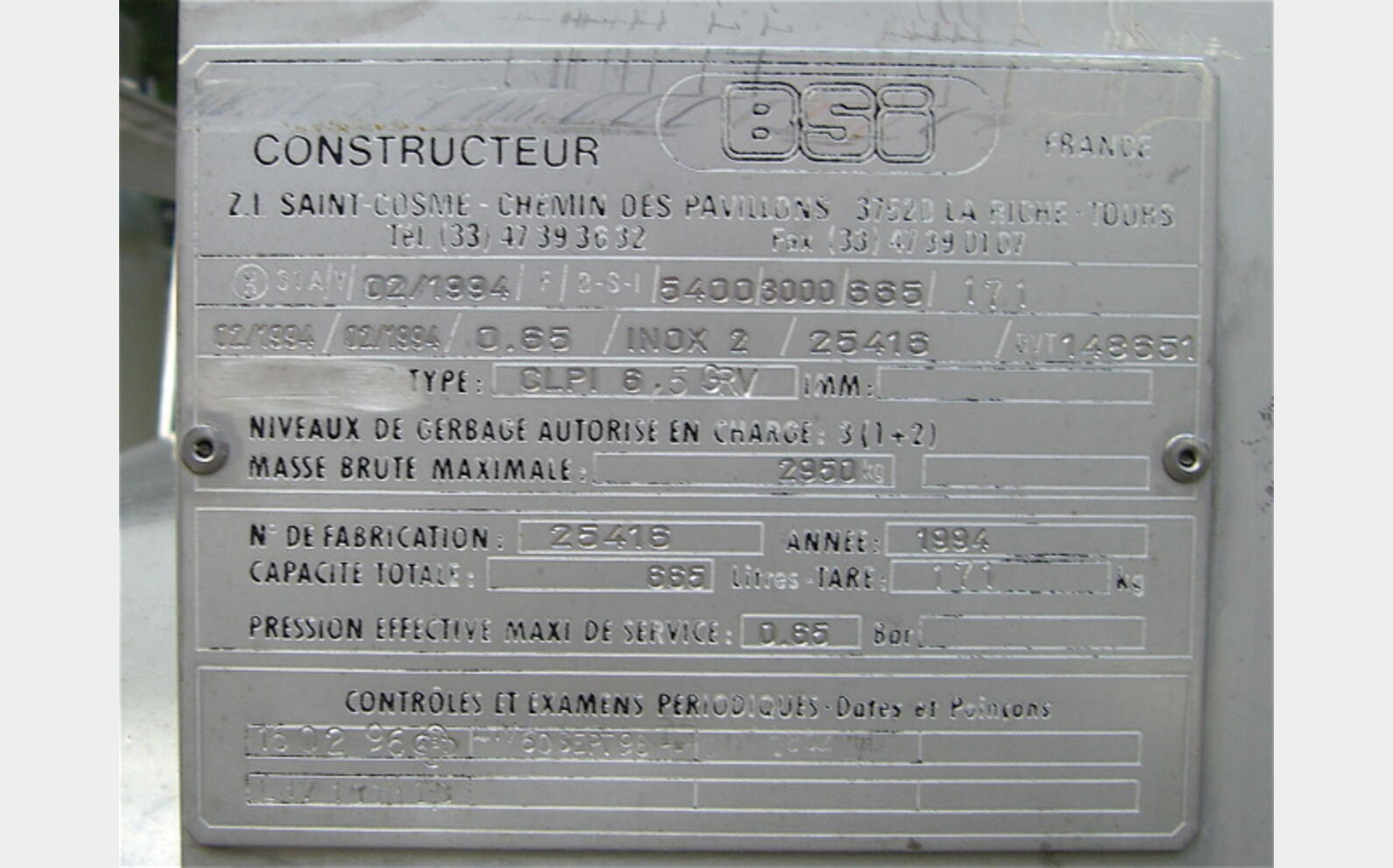 conteneur INOX 304L 665 litres