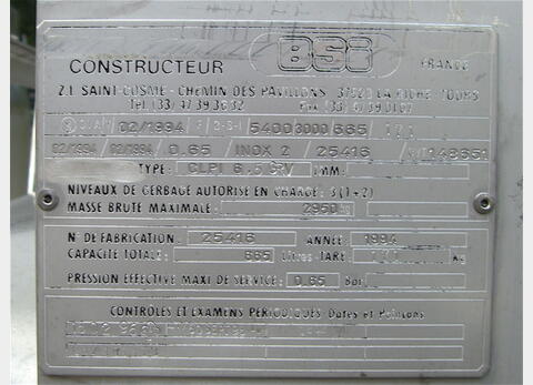 conteneur INOX 304L 665 litres