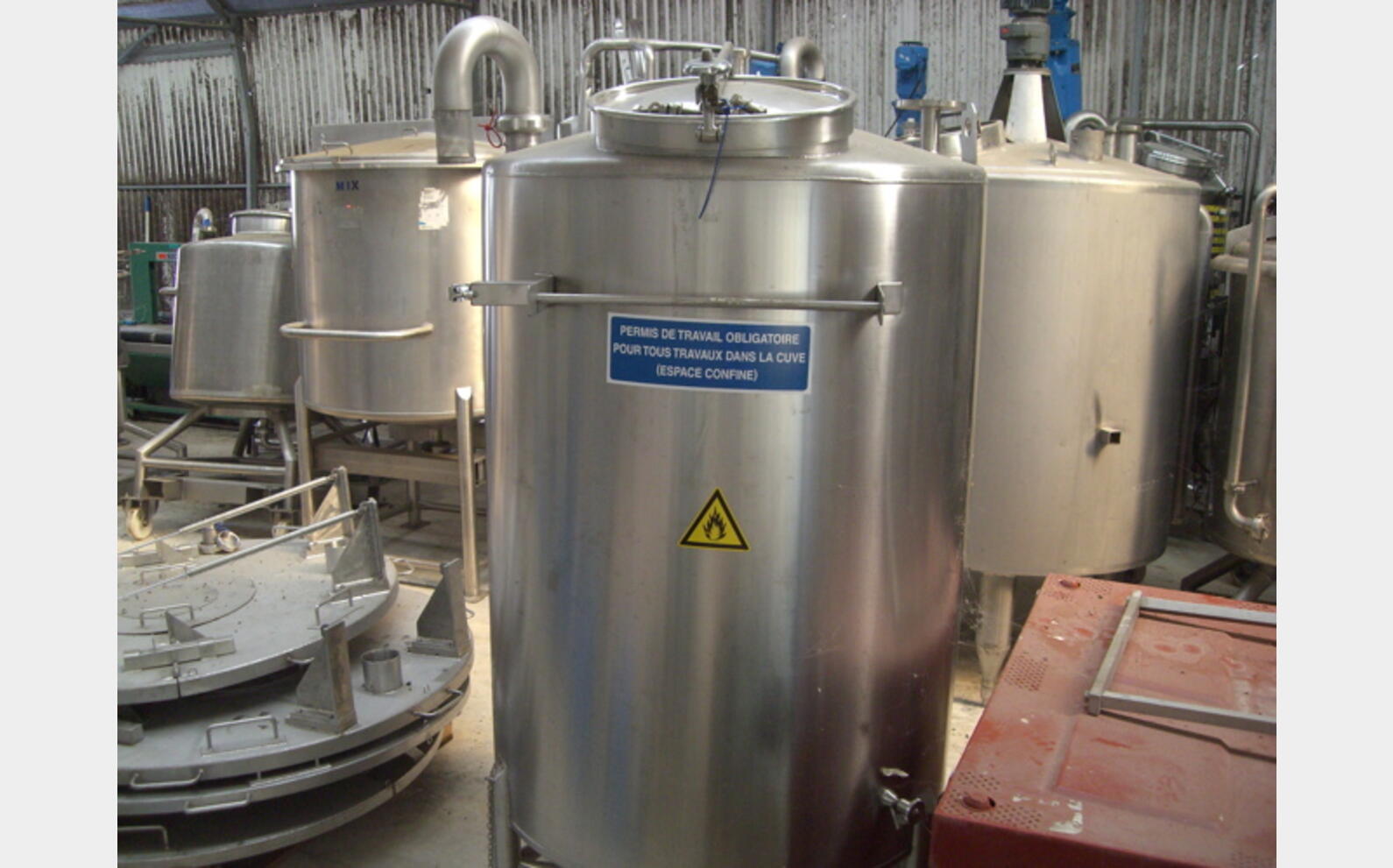 Cuve inox 316L de stockage