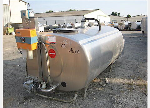 Tank &agrave; lait 1500 litres Groupe de froid et agitation .