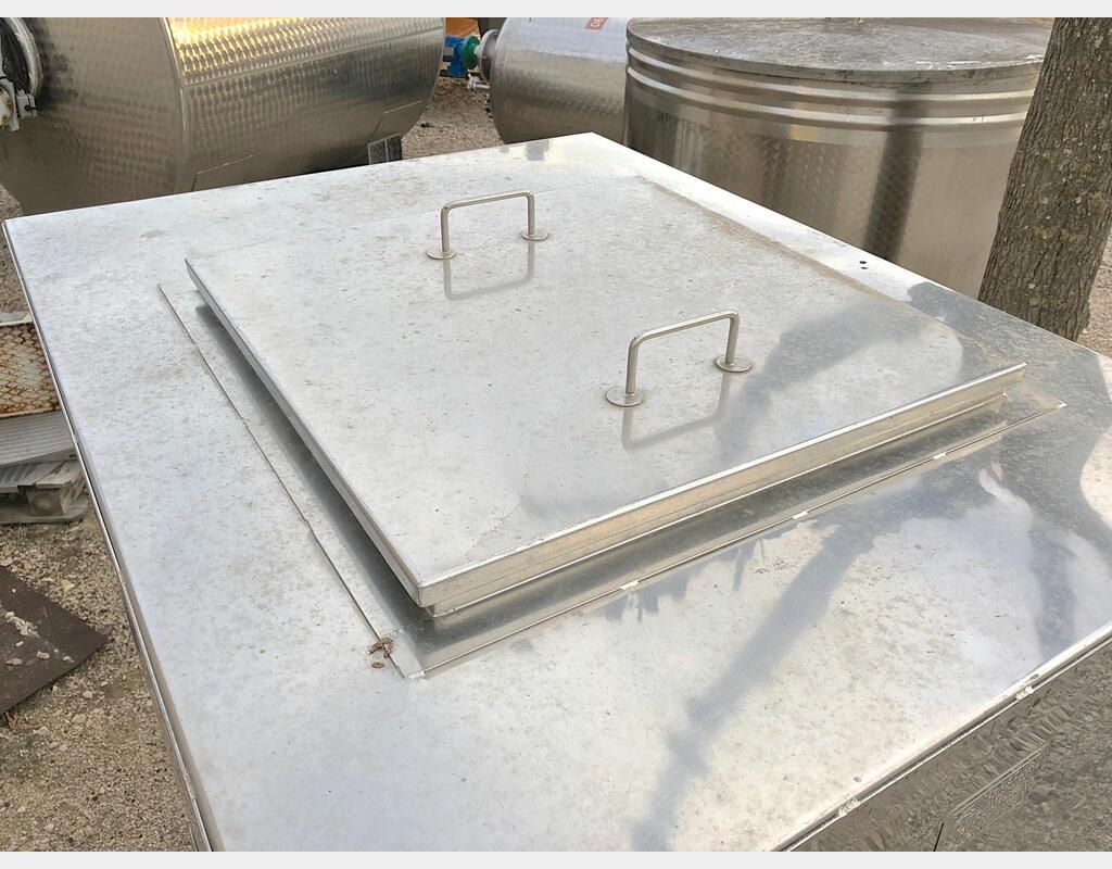 Cuve INOX rectangulaire - Volume : 1500 litres