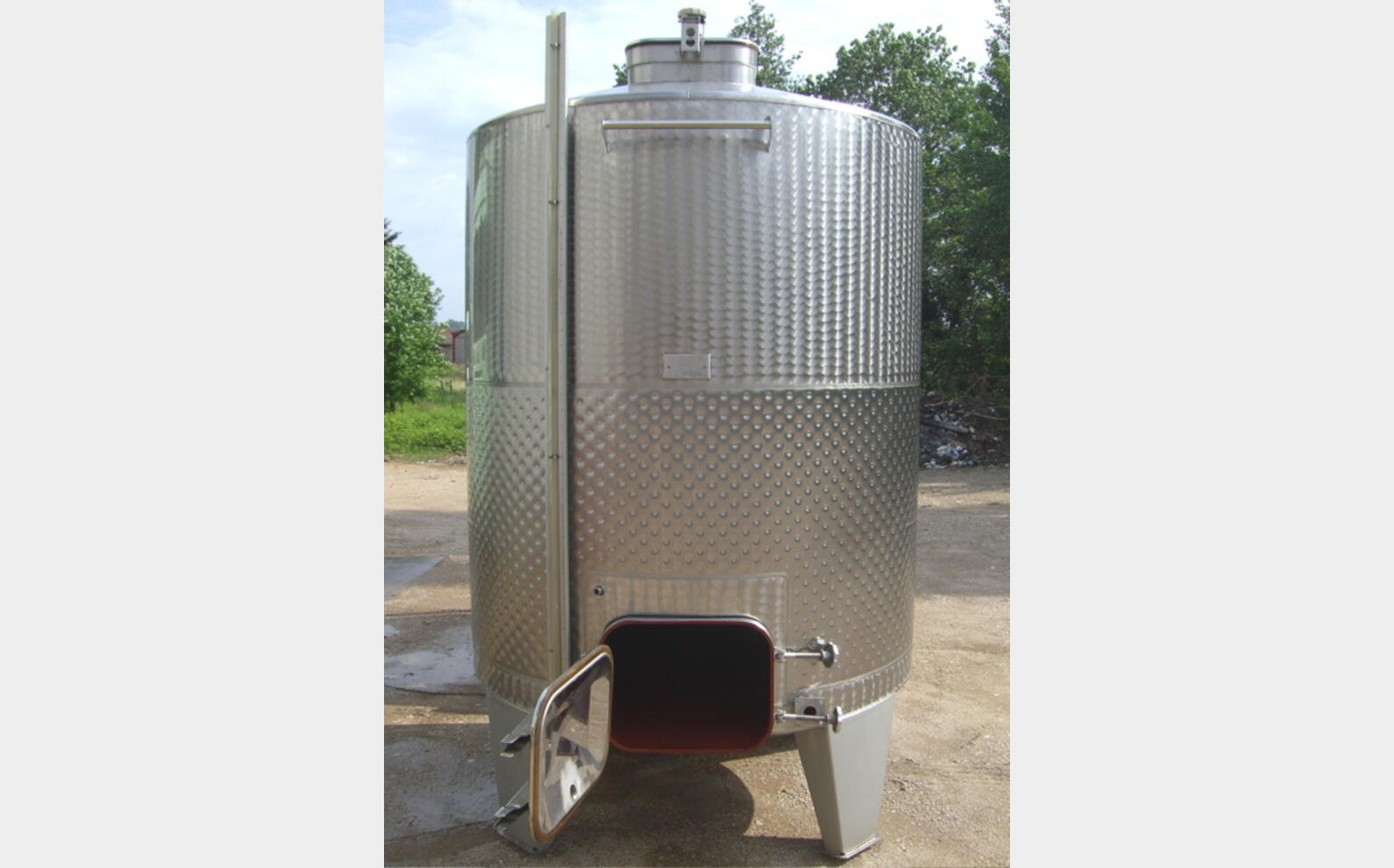 Cuve cylindrique verticale inox,