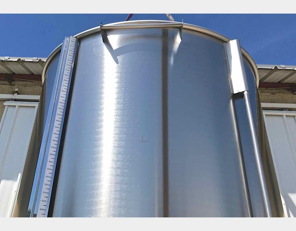 Cuve inox à chapeau flottant  80 hls - Fond incliné sur pieds