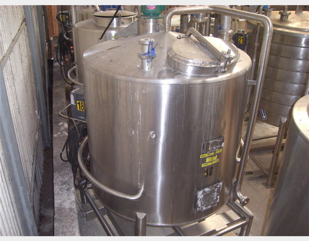CUVE INOX AGITEE MOBILE - 1000 LITRES INOX 316L