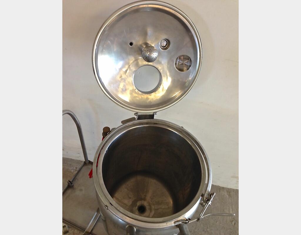 Cuve inox de stockage sur roulettes 70 L