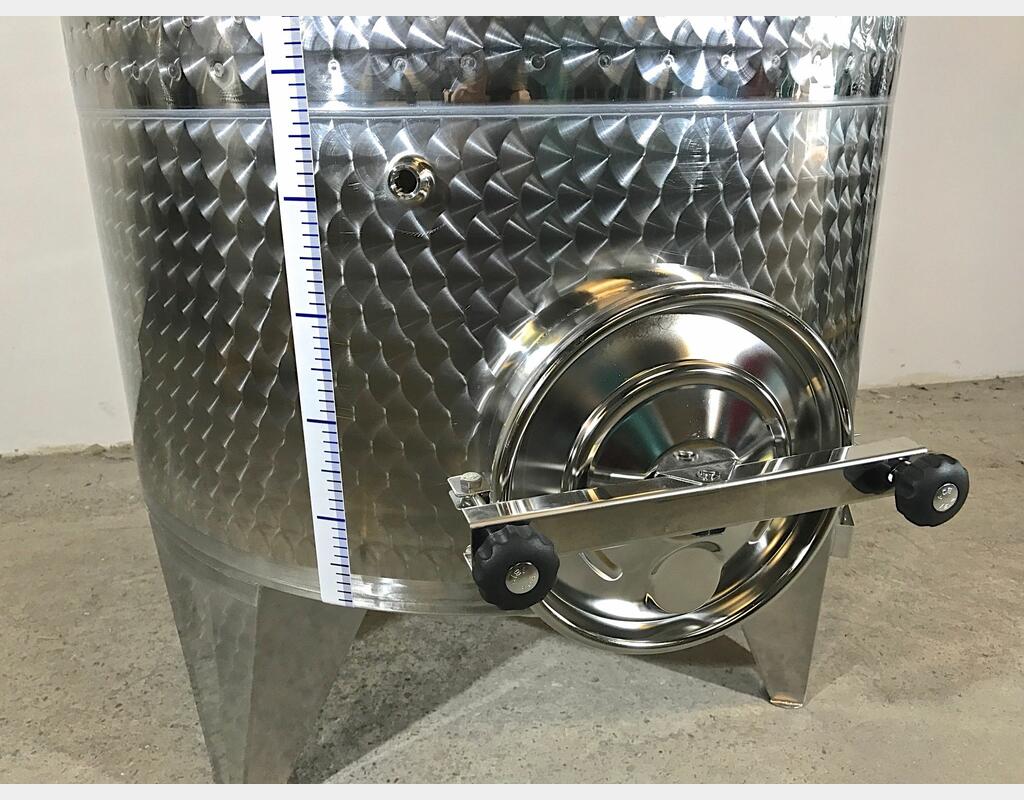 304 stainless steel tank - Conical bottom - Floating hat