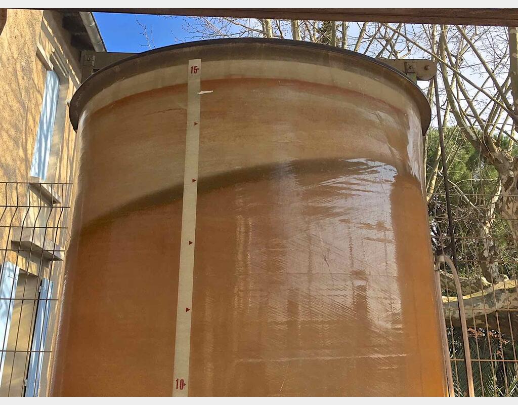 Cuve fibre cylindrique verticale - de 15 hls (1 500 l)