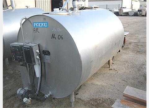 Tank &agrave; lait 2000 litres Groupe de froid et agitation .