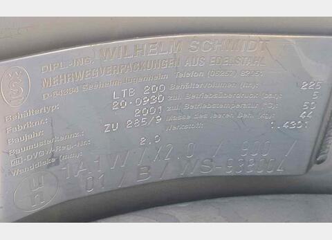 Cuve inox Marque : WILHELM SCHMIDT
