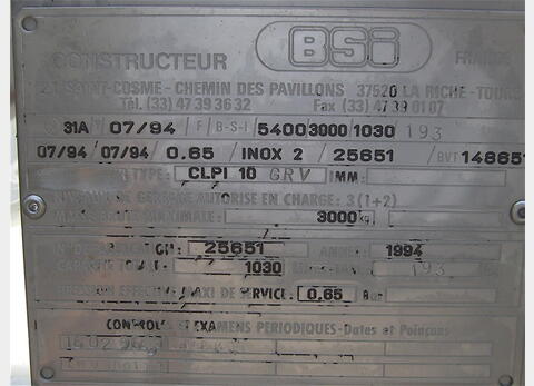 conteneur INOX 304L 1.030 litres BSI