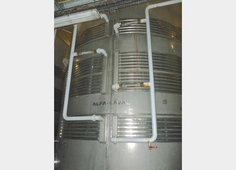 Cuve de stockage inox refroidie Provenance : agroalimentaire (champagne) Marque : ALFA LAVAL