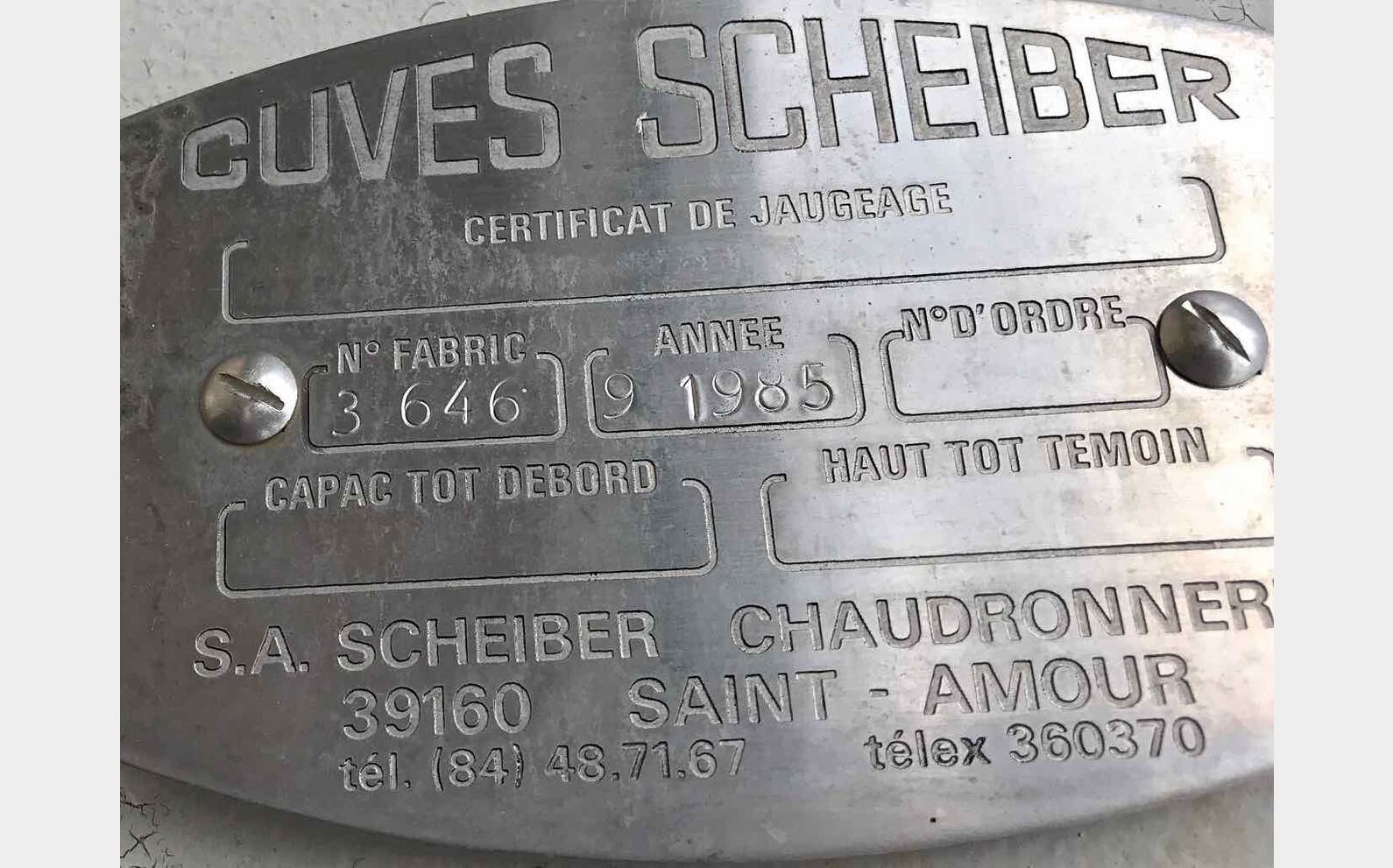 Cuve acier rev&ecirc;tu de 80 hls PU0118 Marque : SCHEIBER
