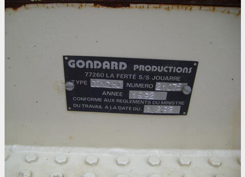 Broyeur GONDARD N&deg; : 21075. Type : CONC.80. Ann&eacute;e : 1992.