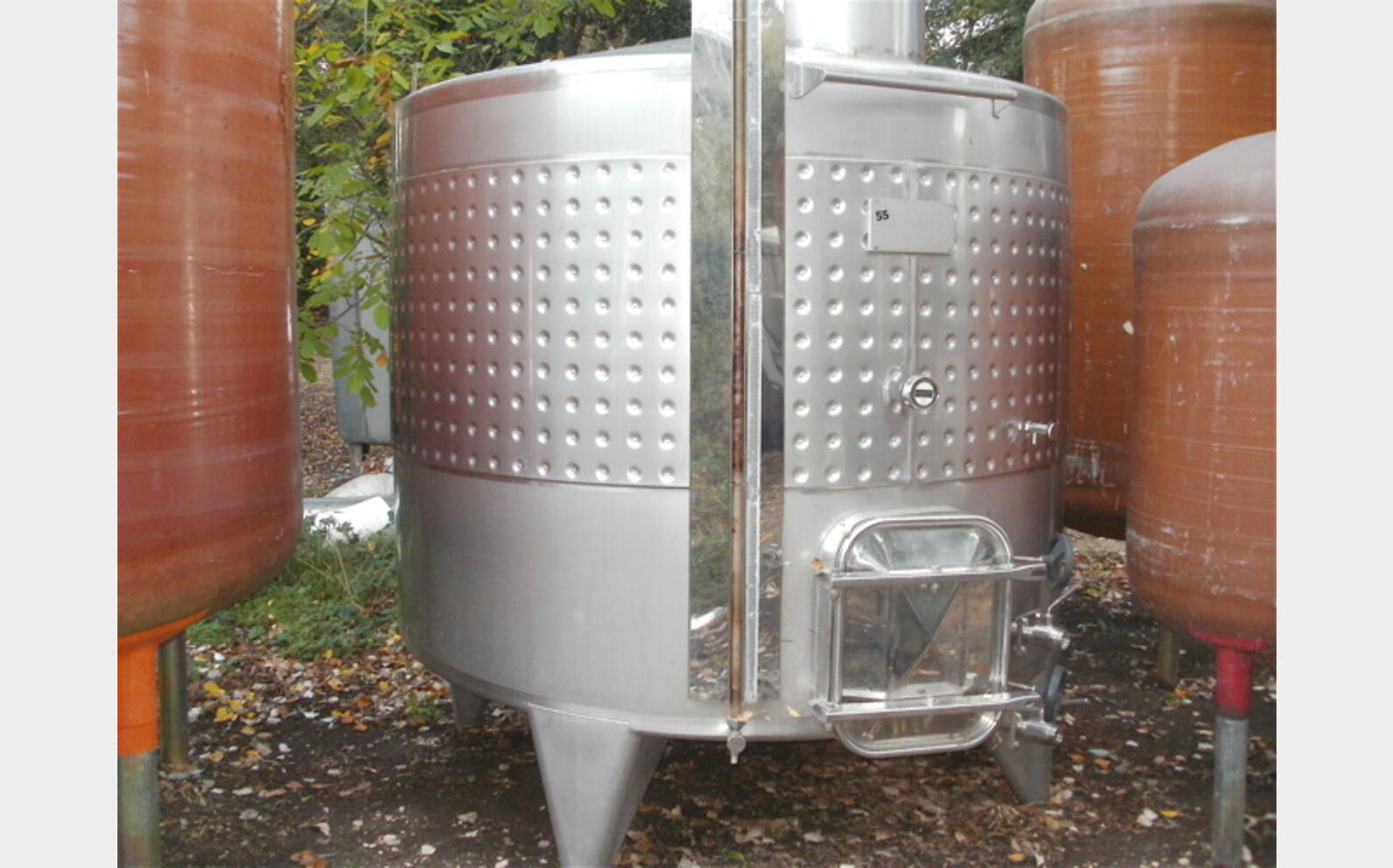Cuve inox cylindrique verticale 50 hls