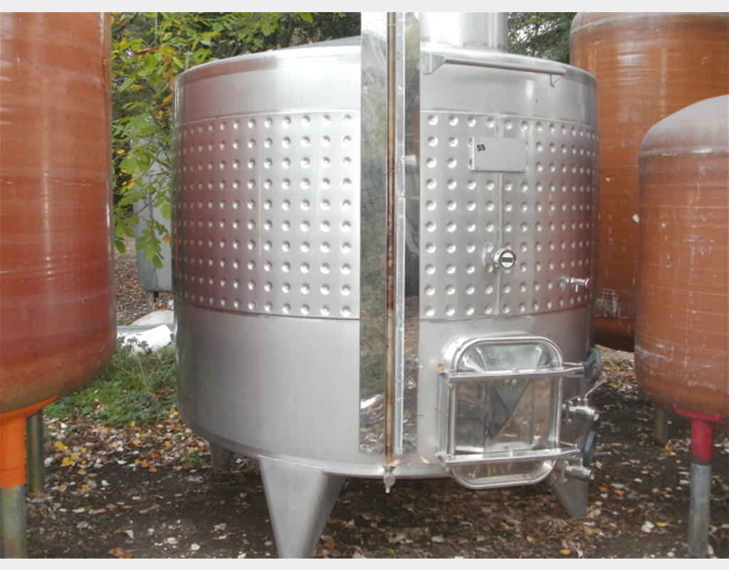 Cuve inox cylindrique verticale 50 hls